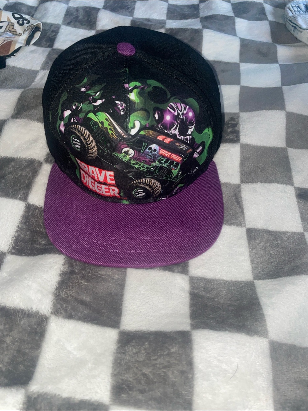 Toddler  Black and Purple Monster Jam SnapBack
